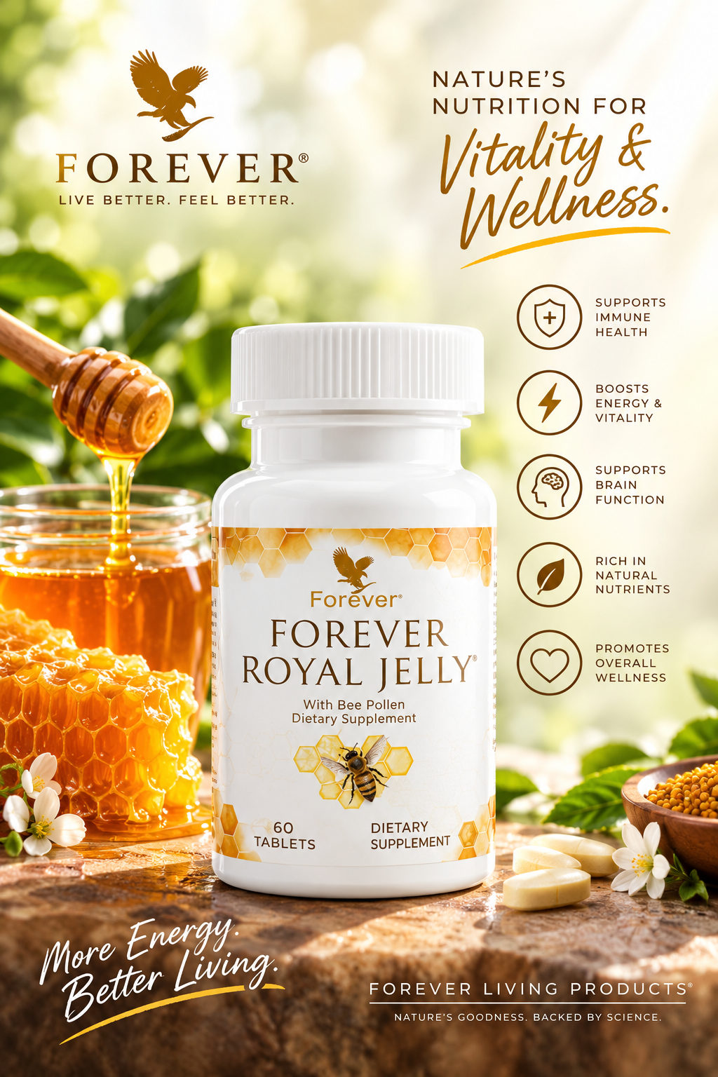 Forever Royal Jelly Dietary Supplement - 60 Tablets