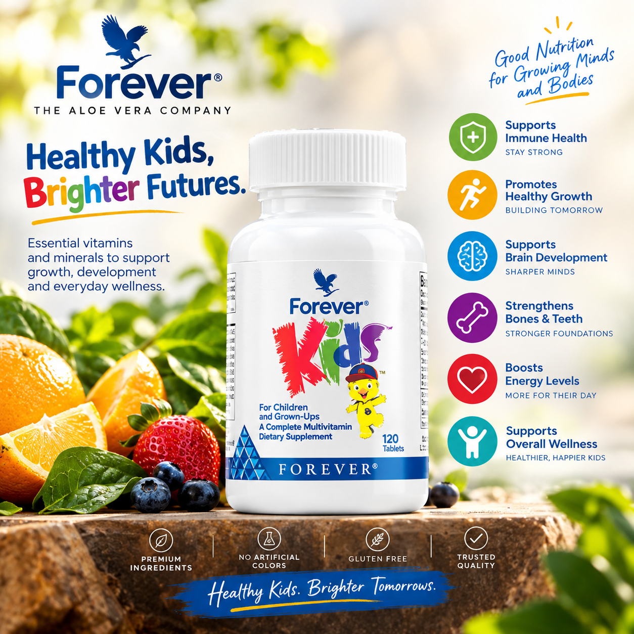 Forever Kids Chewable Multivitamin Tablets - 120 Count
